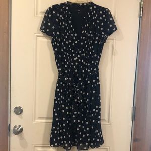 Navy & White Polka Dot Dress